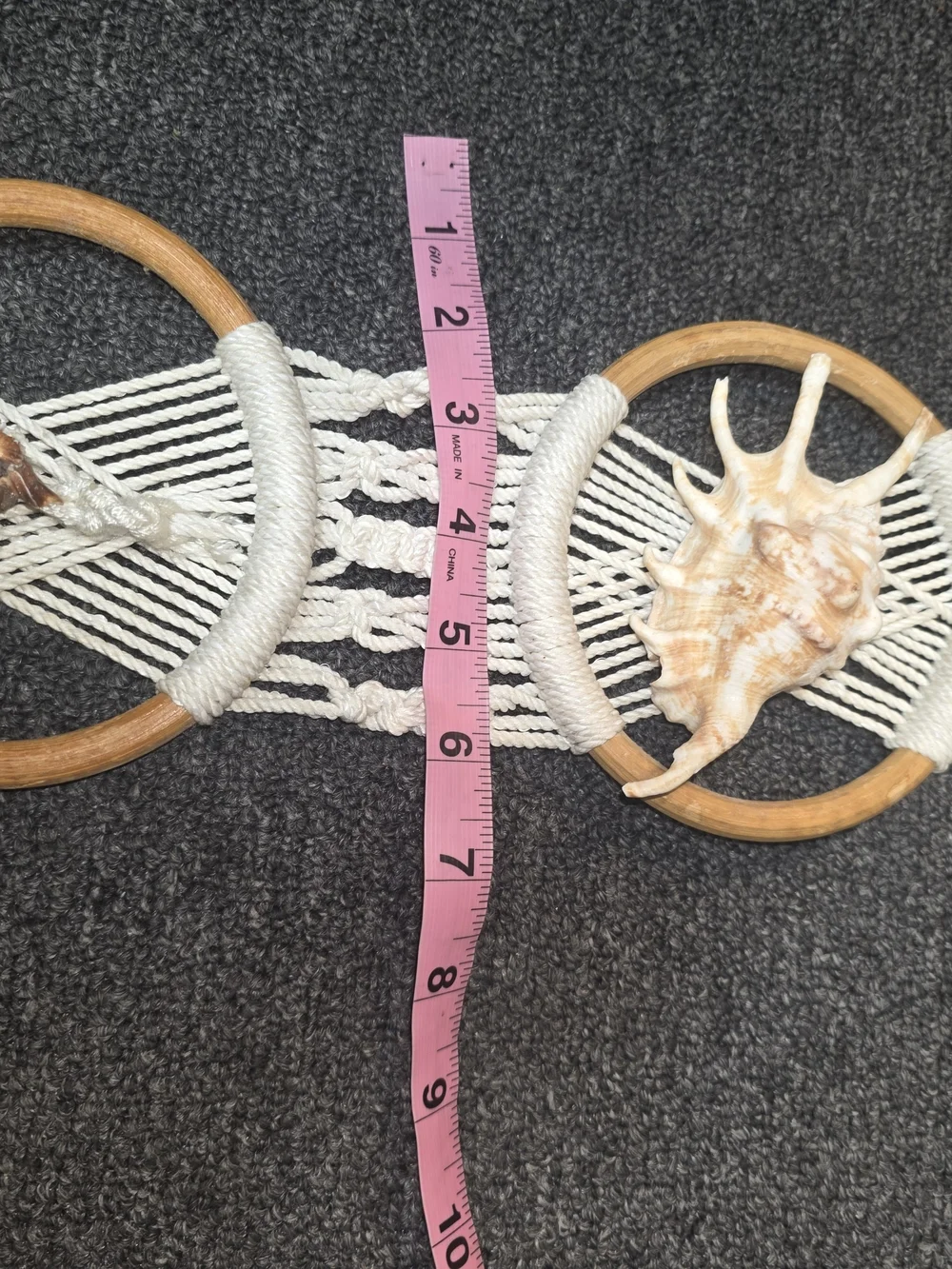 Boho Macramé Wall Hanging with Natural Shells
